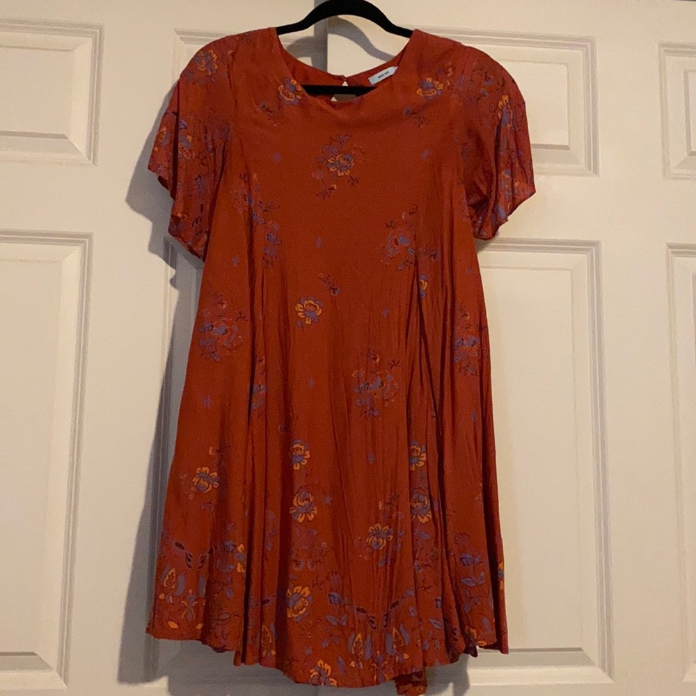 Cute open back flare dress
